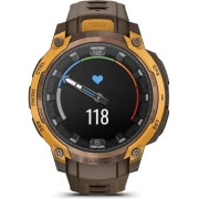 Смарт-годинники Garmin Instinct Crossover AMOLED, BronzeSunburst/Cocoa, GPS смарт-годинник (010-03398-01) (UA)