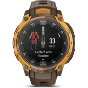 Смарт-годинники Garmin Instinct Crossover AMOLED, BronzeSunburst/Cocoa, GPS смарт-годинник (010-03398-01) (UA)