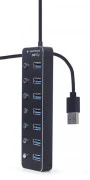 USB-хаб Gembird 7 портів Black (UHB-U3P7P-01) з вимикачами (UA)