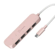 USB-хаб J5create 4 USB-A Red (JCH341ER-N) (UA)