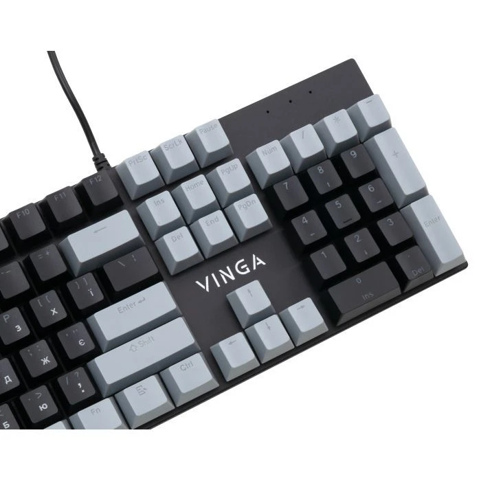 Vinga KBGM-090 LED Blue Switch USB Grey/Black (KBGM-090BL Grey/Black) (UA)