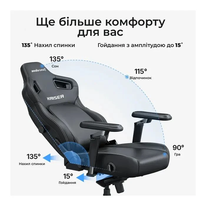 Anda Seat Kaiser 4 V2 PVC Size XL White (AD12YDDC-XLL-20-W-PV/C-03) (UA)