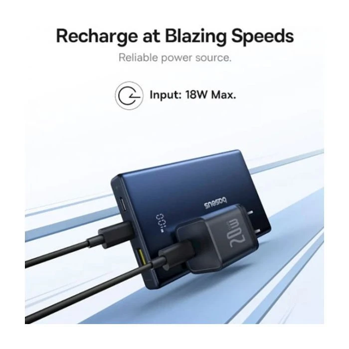 Baseus 10000mAh PicoGo 20W PD, QC, USB-A, 2*USB-C, Black (P10076801123-00) (UA)