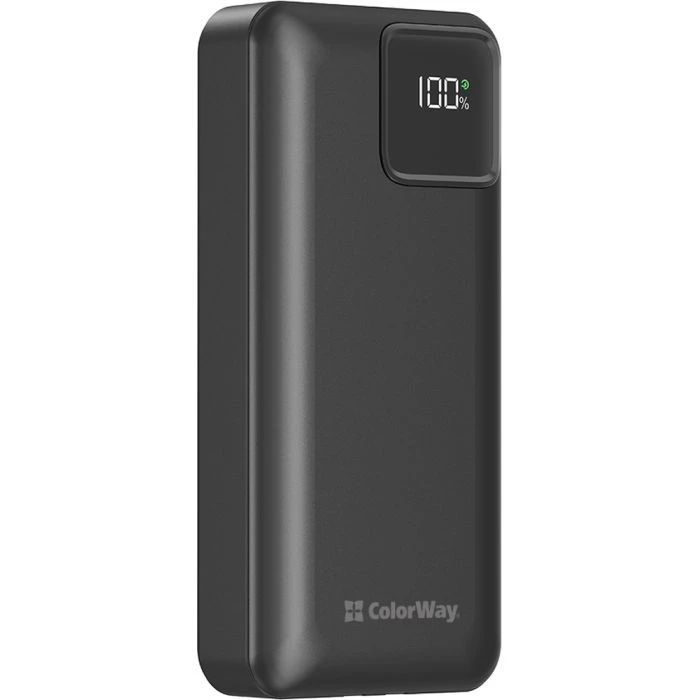 ColorWay 20 000 mAh Optimal Power PD/22.5W, QC/3.0, Black (CW-PB200LPB5BK-PDD) (UA) Ємність: 20000 mAh; Призначення: для
