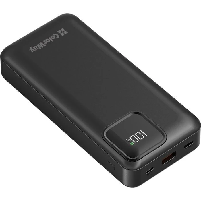 ColorWay 20 000 mAh Optimal Power PD/22.5W, QC/3.0, Black (CW-PB200LPB5BK-PDD) (UA)