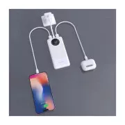 Dudao 10000mAh K12 22.5W, PD, QC, 2*USB-A, USB-C(In/Out), White (6976625333875) (UA)