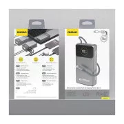 Dudao K31Pro 20000mAh 45W PD, QC, with built-in USB-C/Lightning cables (6977196682010) (UA)