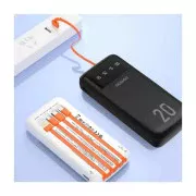 Dudao K6Pro+ 20000mAh 10W with USB-C/Lightning/MicroUSB/USB-A cables (6977196682393) (UA)