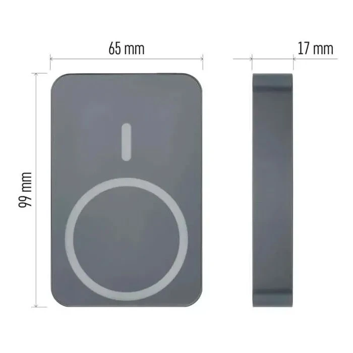 EMOS 10000mAh WI1046, 20W, Wireless, grey (B0551GY) (UA)