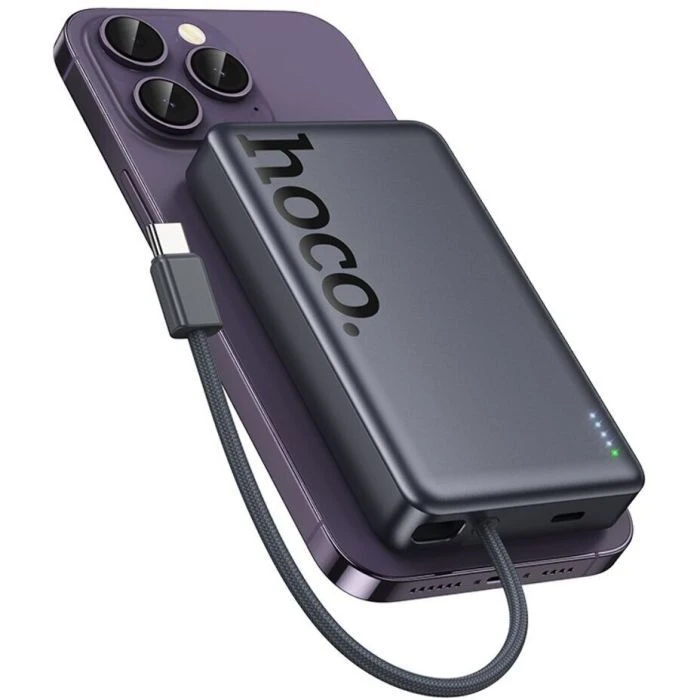 HOCO 10000 mAh Origen Dual PD/20W Magnetic with cable Type-C Metal Gray (Q44 / 714983) (UA)