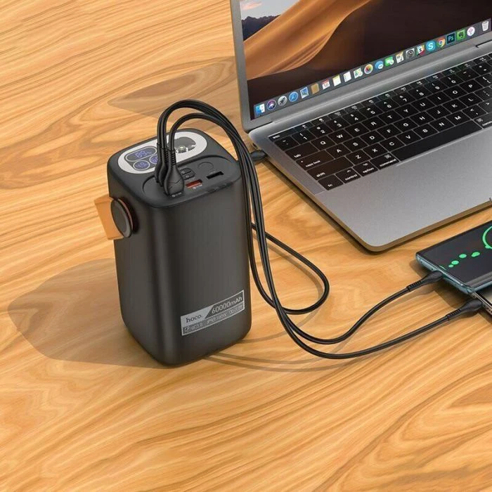 HOCO 60000mAh Astrum PD/100W, QC/3.0, LED lamp, Black (DB160 / 714724) (UA)