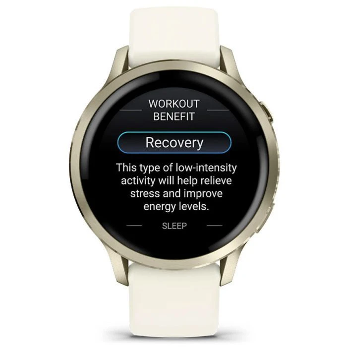 Смарт-часы Garmin Venu 4 (41mm), Beige w/ Lunar Gold + Bone, GPS смарт-годинник (010-03013-00) (UA)