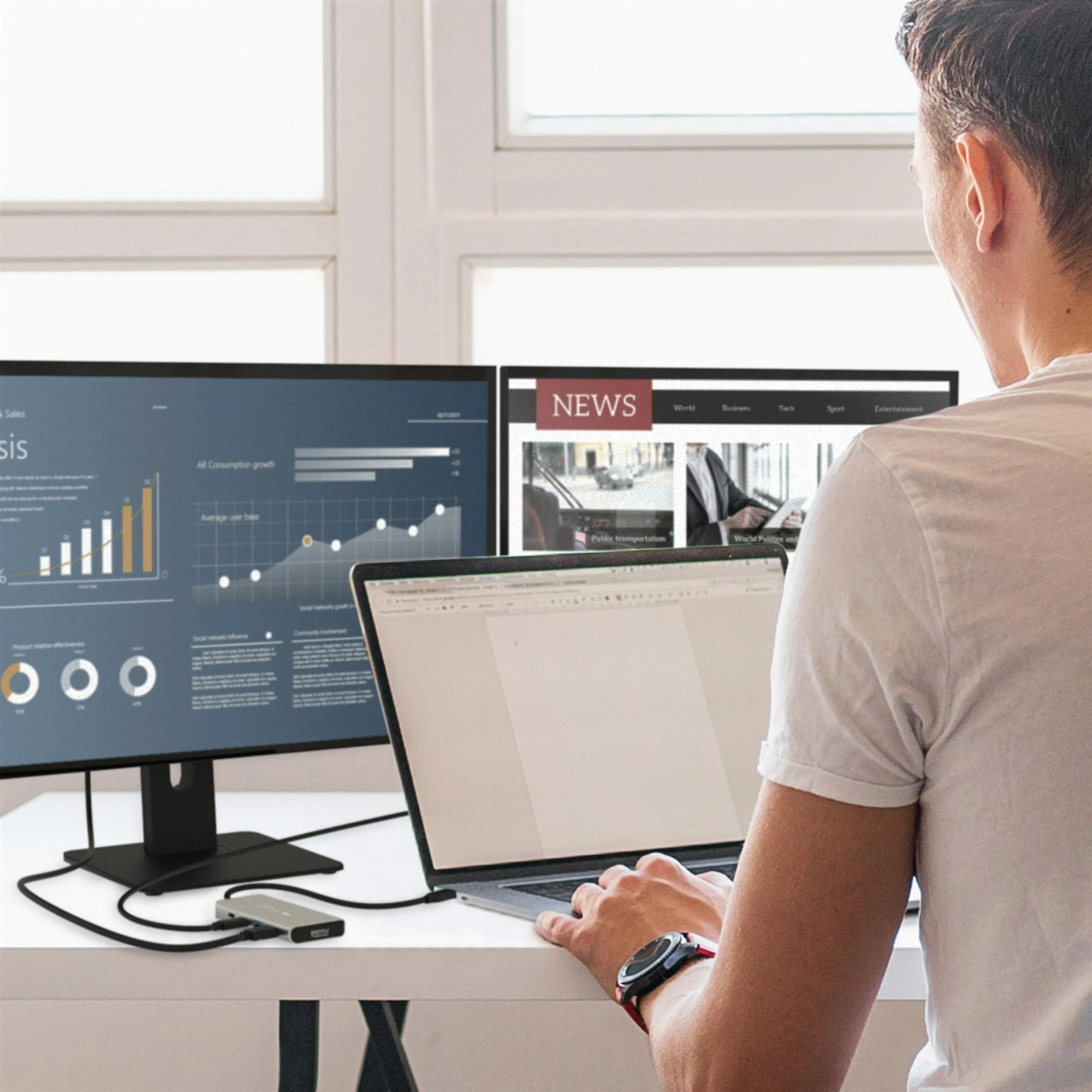 USB-хаб J5create USB-C 5-в-1 Сірий (JCD401-N) (UA)