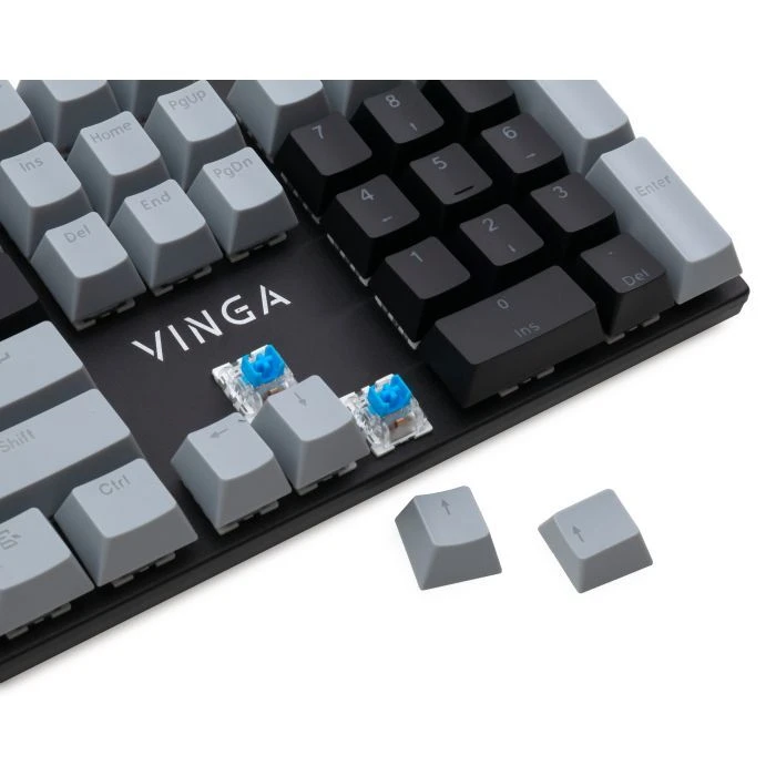 Vinga KBGM-090 LED Blue Switch USB Grey/Black (KBGM-090BL Grey/Black) (UA)