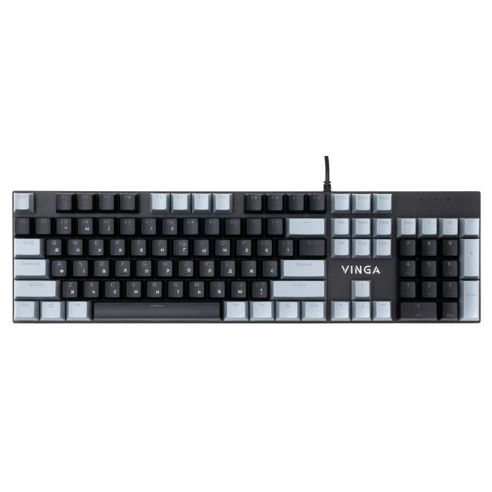 Vinga KBGM-090 LED Red Switch USB Grey/Black (KBGM-090R Grey/Black) (UA)