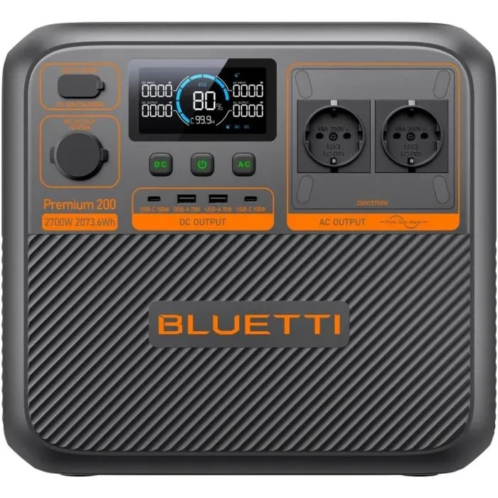 Зарядна станція BLUETTI PREMIUM 200 V2 2700W (PREMIUM 200 V2) (UA) Ємність акумулятора: 2073 Вт*год;