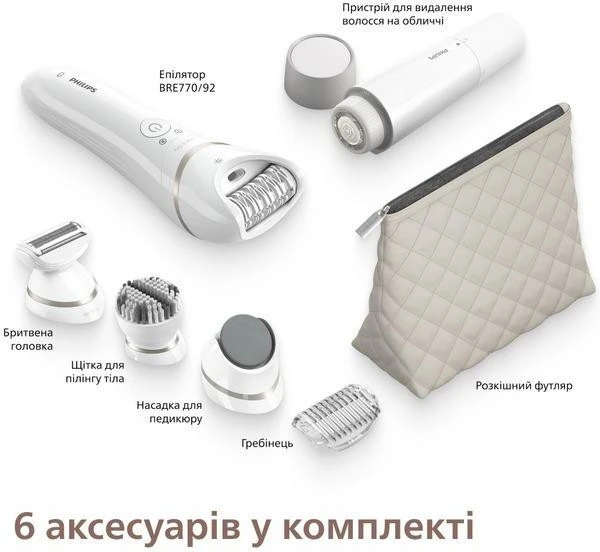 Эпилятор Philips Beauty Set Series 9000 BRE770/92 White