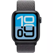 Apple Watch SE 3 GPS 40mm Midnight Aluminum Case with Dark Gray Sport Loop (MEHX4+MFFA4)