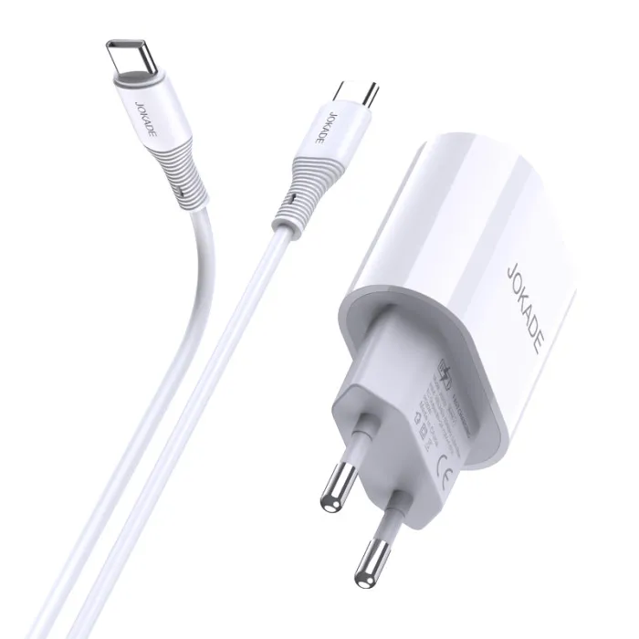 МЗП Jokade JB010 (USB-C/PD20W) + кабель Type-C to Lightning White