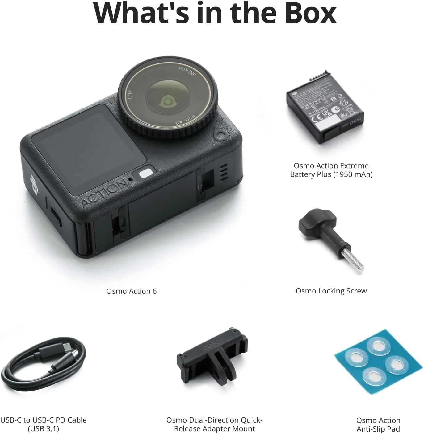 DJI Osmo Action 6 Essential Combo Тип пристрою: екшн-камера