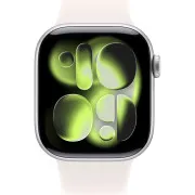 Apple Watch 11 GPS 42mm Silver Aluminum Case with Light Blush Sport Band S/M (MEW34+MXLN3)