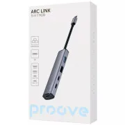 Type-C-Хаб Proove Arc Link 5 in 1 (2*USB + 3*Type-C) (silver) (HBAL00222024)