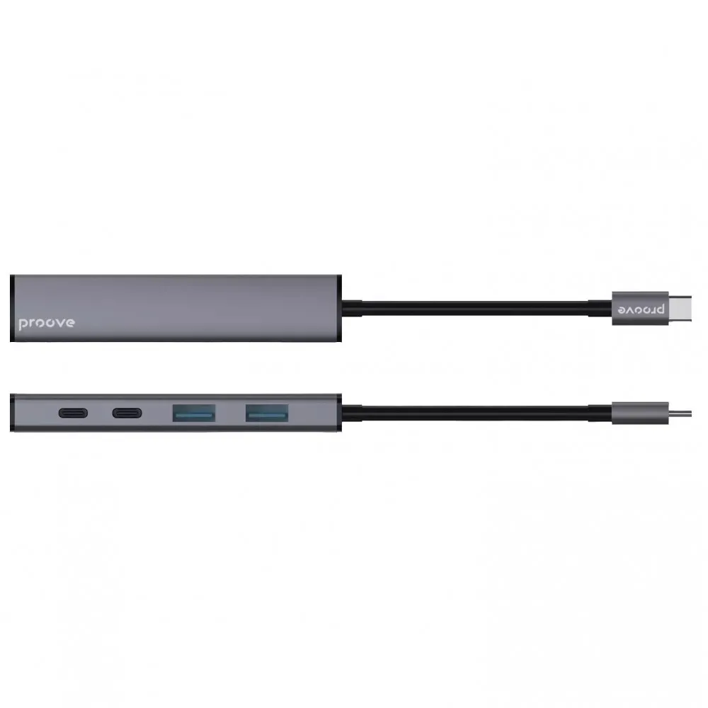 Type-C-Хаб Proove Arc Link 5 in 1 (2*USB + 3*Type-C) (silver) (HBAL00222024) Бренд: Proove / Виходи: 2xUSB, 3xType-C