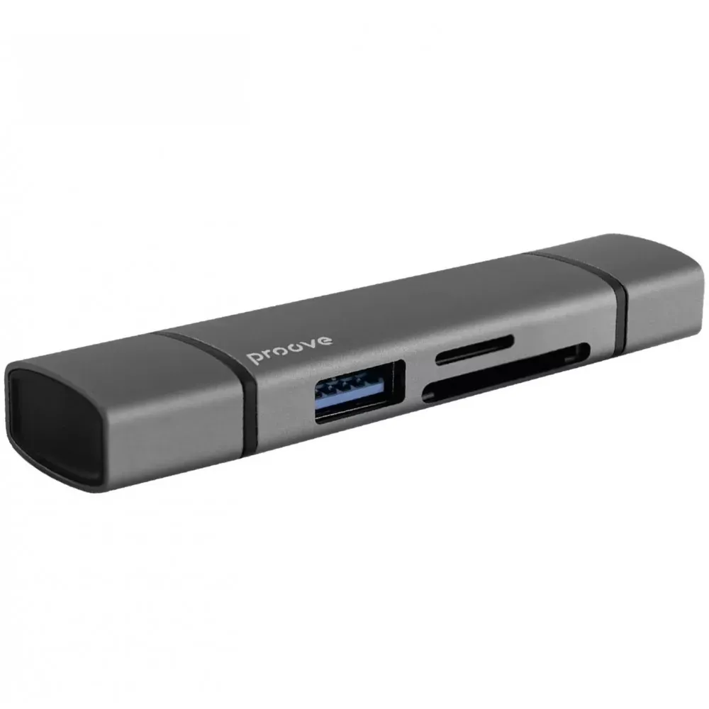Картридер Proove Arc Link 3 in 1 (USB3.0 + SD Card + Micro SD Card) (silver) (HBAL00210014)