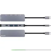 Type-C-Хаб Proove Arc Link 5 in 1 (2*Type-C + 2*USB3.0 + HDMI) (silver) (HBAL00010604)
