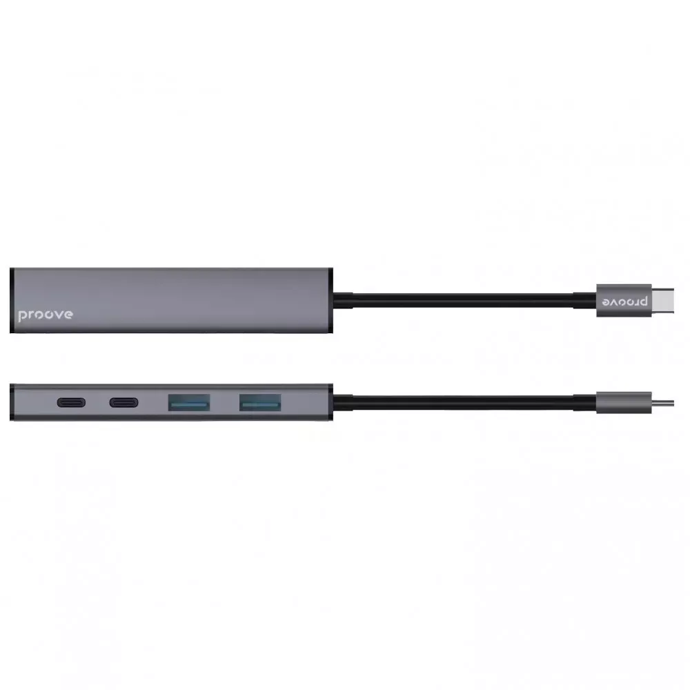 Type-C-Хаб Proove Arc Link 5 in 1 (2*USB + 3*Type-C) (silver) (HBAL00222024)