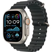 Apple Ocean Band Black - Natural Titanium Finish для Apple Watch 44/45/46/49mm (MXTL3)