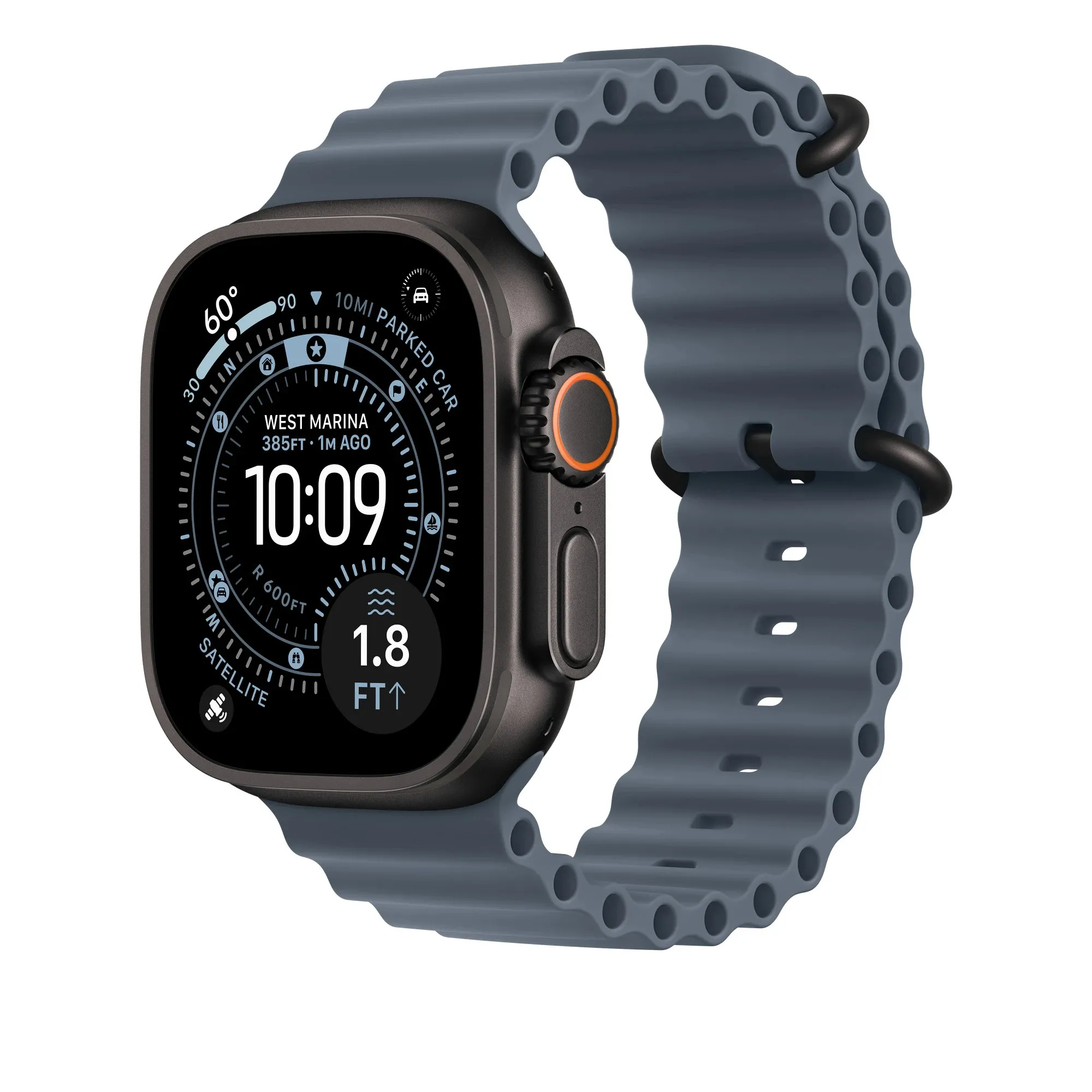 Apple Anchor Blue Ocean Band - Black Titanium Finish для Apple Watch 44/45/46/49mm (MGCJ4)