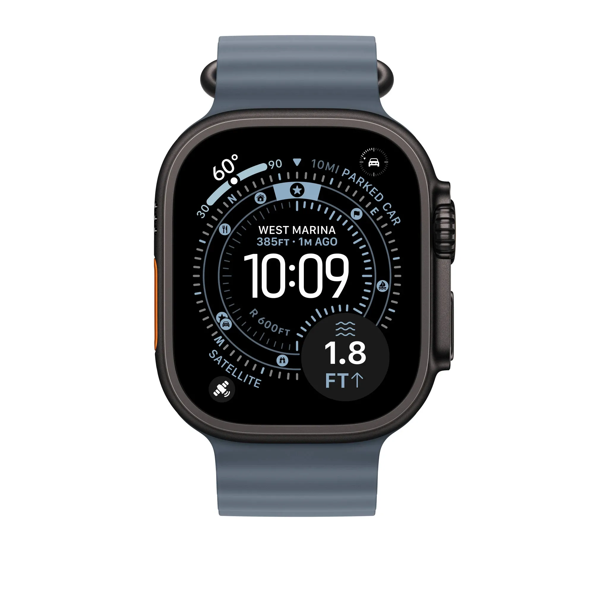 Apple Anchor Blue Ocean Band - Black Titanium Finish для Apple Watch 44/45/46/49mm (MGCJ4)