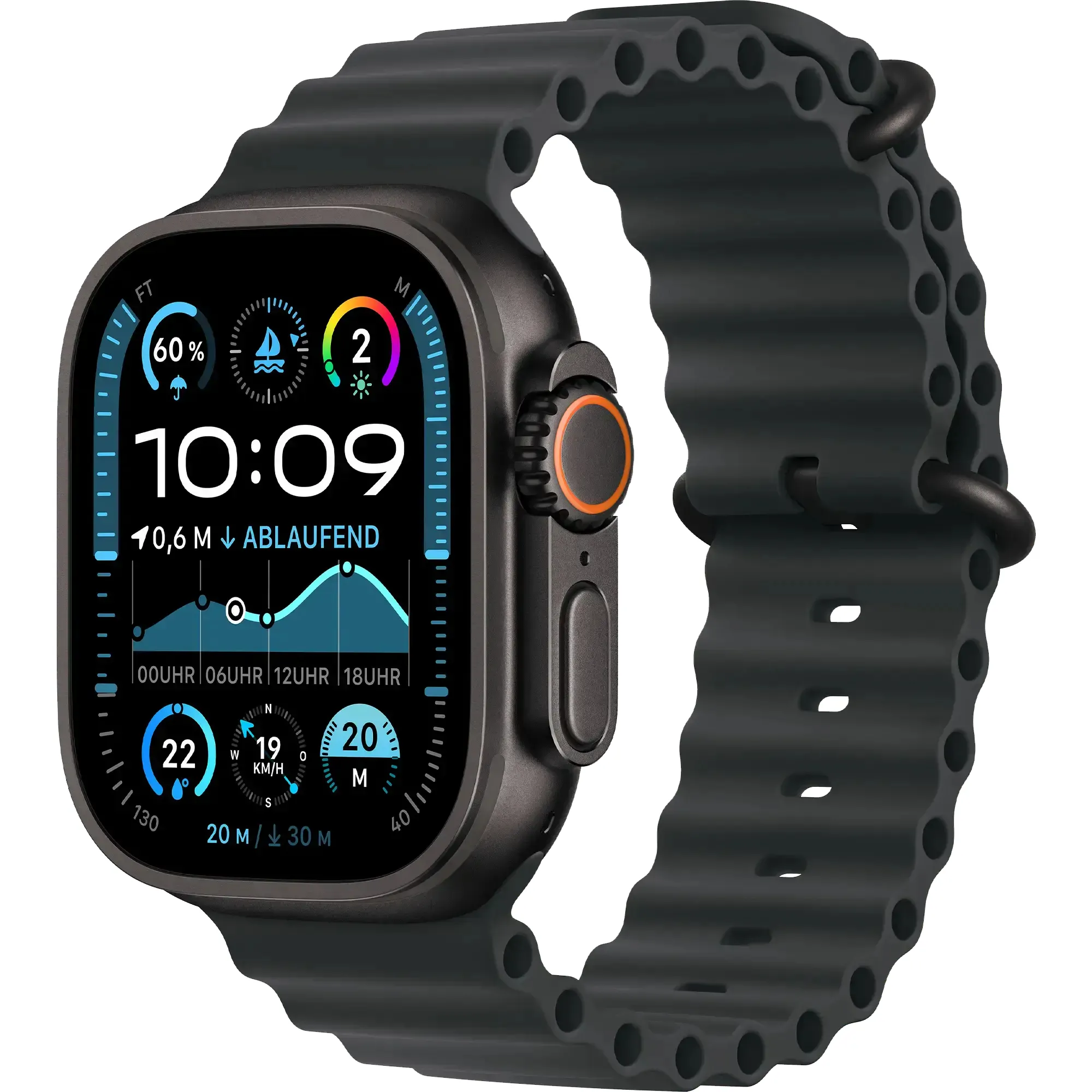 Apple Ocean Band Black - Black Titanium Finish для Apple Watch 44/45/46/49mm (MYPD3)