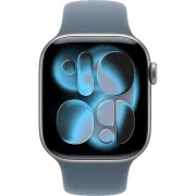 Apple Watch Series 11 GPS 42mm Space Grey Aluminum Case with Anchor Blue Sport Band M/L (MEW14+MFGF4)