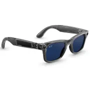 Ray-Ban Meta Wayfarer Gen 2 Standard Shiny Transparent Grey Frame/Clear Sapphire Lenses (RW4012 6840MF 53-22)