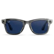 Ray-Ban Meta Wayfarer Gen 2 Standard Shiny Transparent Grey Frame/Clear Sapphire Lenses (RW4012 6840MF 53-22)