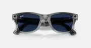Ray-Ban Meta Wayfarer Gen 2 Standard Shiny Transparent Grey Frame/Clear Sapphire Lenses (RW4012 6840MF 53-22)