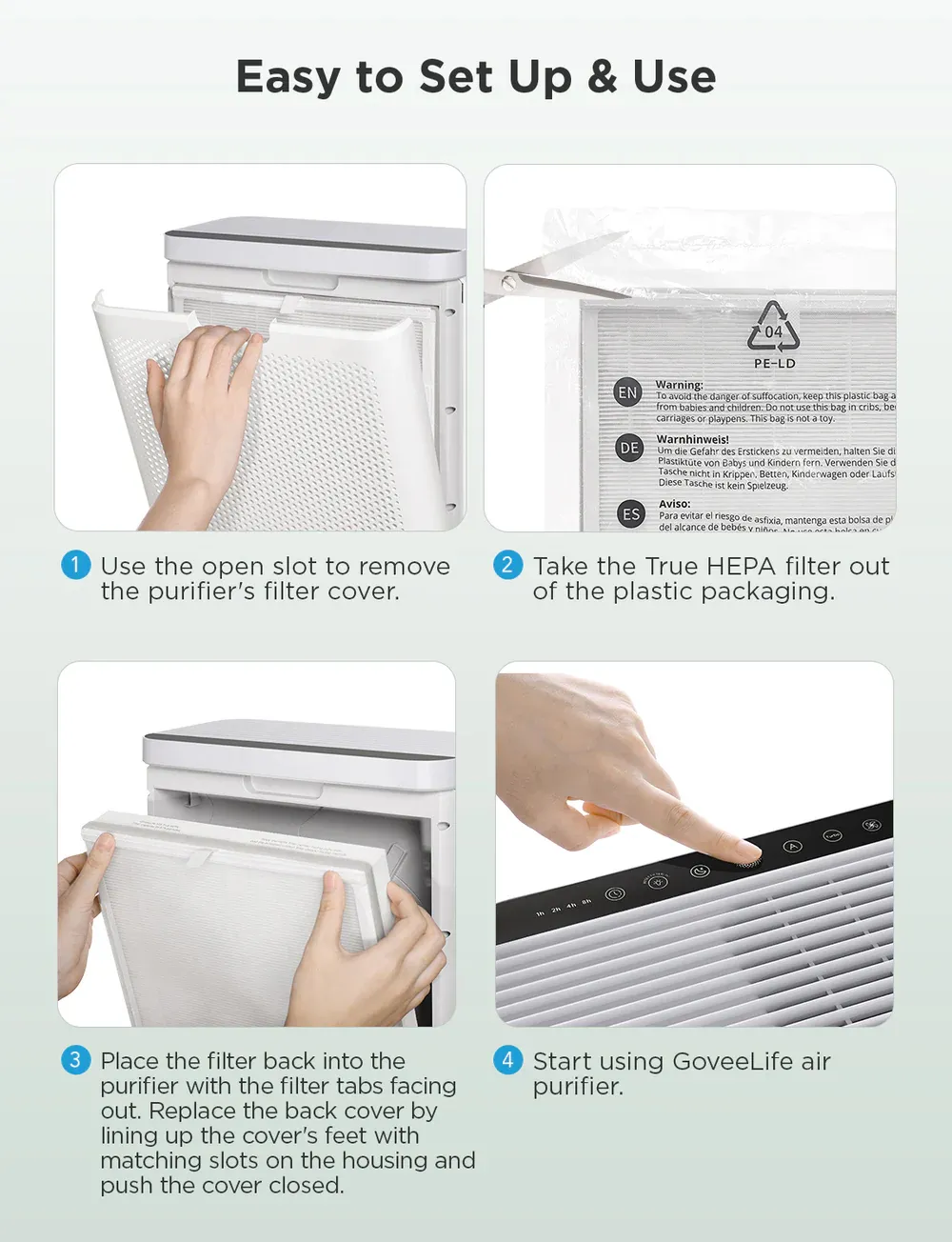 GoveeLife Smart Air Purifier 2 Тип устройства: умный