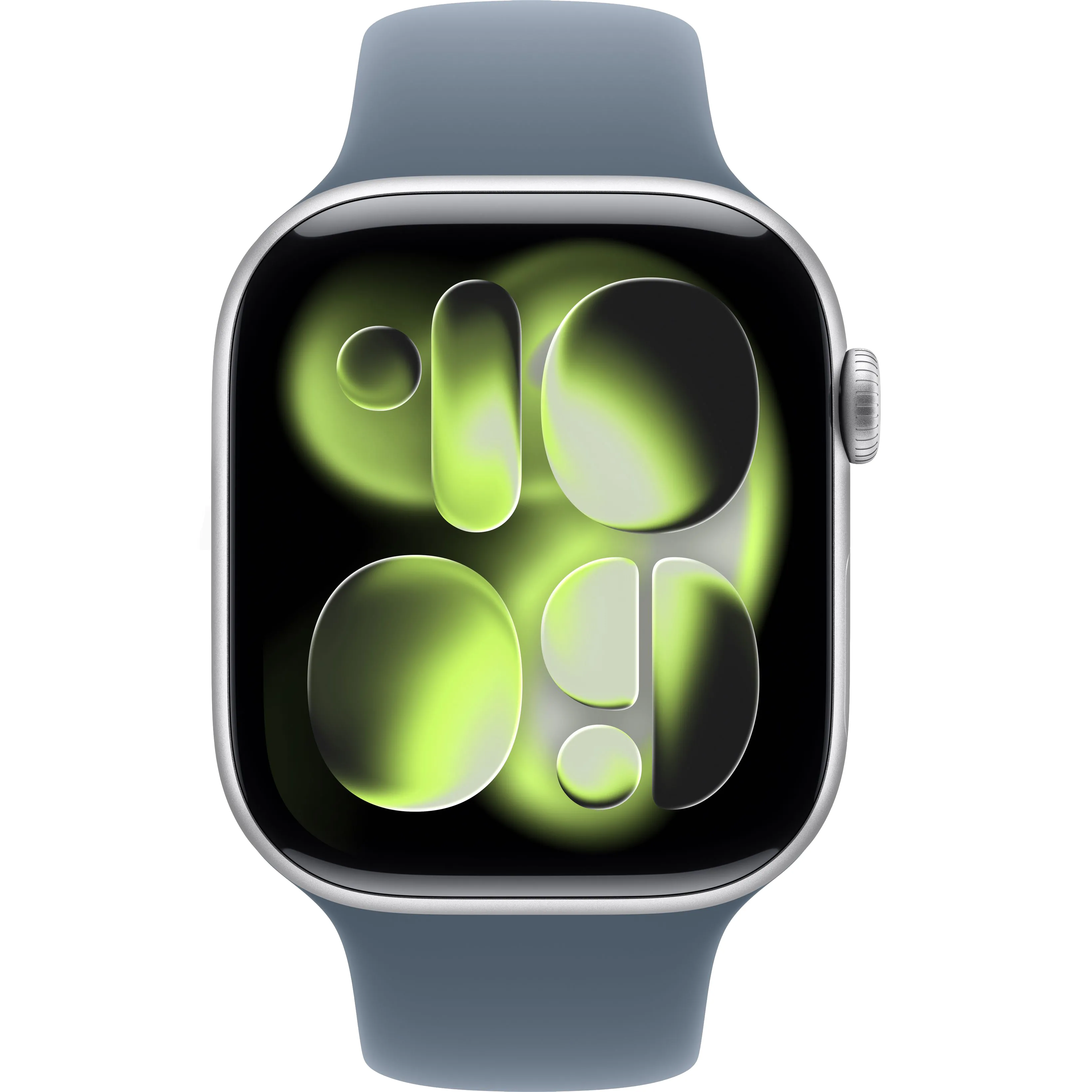 Apple Watch Series 11 GPS 46mm Silver Aluminium Case with Storm Blue Sport Band M/L (MEWC4+MT3R3)