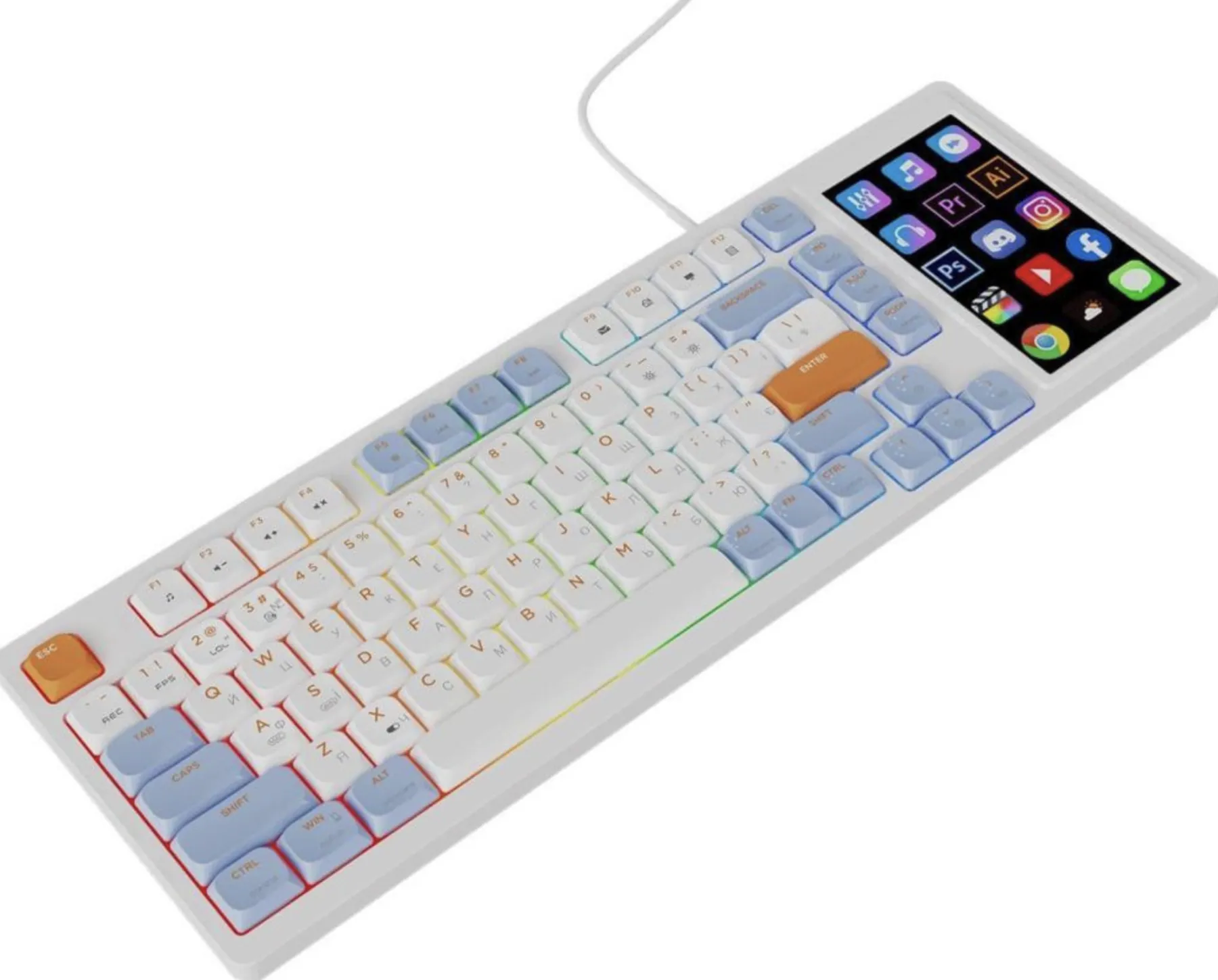 Ajazz AKP815 Brown Switch (White) Тип: клавиатура / Тип клавиш: