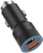 Aspor A909 PD Metal (USB/USB-C/3.4A/38W) LED Black
