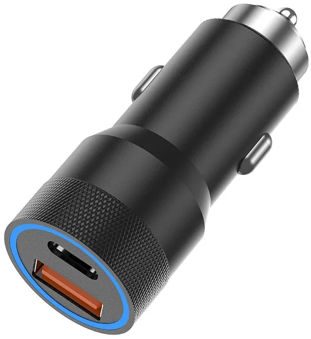 Aspor A909 PD Metal (USB/USB-C/3.4A/38W) LED Black Тип: автомобильное зарядное