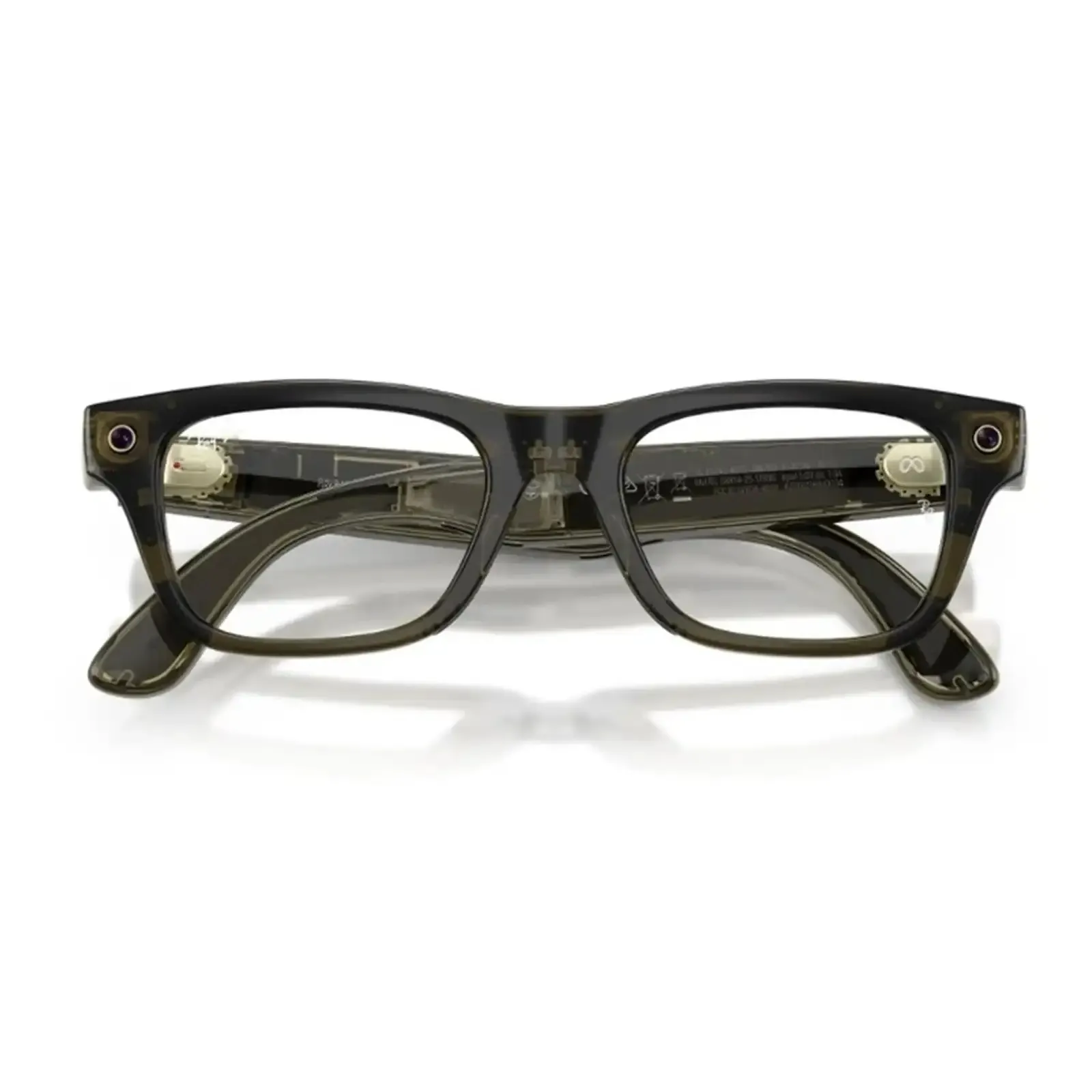 Ray-Ban Meta Blayzer Optics Gen 2 Standard Shiny Transparent Dark Olive / Demo Lens (RW7001 8530 50-19) Максимальна роздільна
