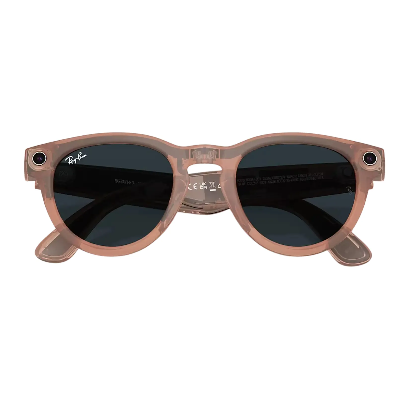 Ray-Ban Meta Headliner Gen 2 Standard Matte Transparent Peach Frame / Clear to Grey Transitions Lenses (RW4013 68901Z 50-23)